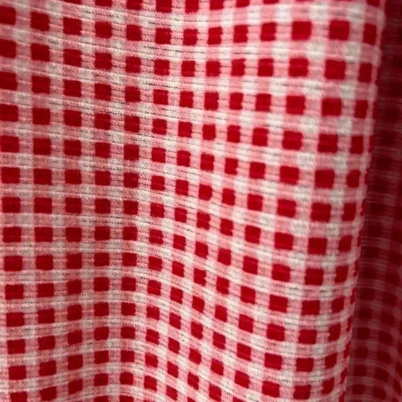 Cure. Gingham -style Tank with wood bead detail size L - Picture 2 of 5